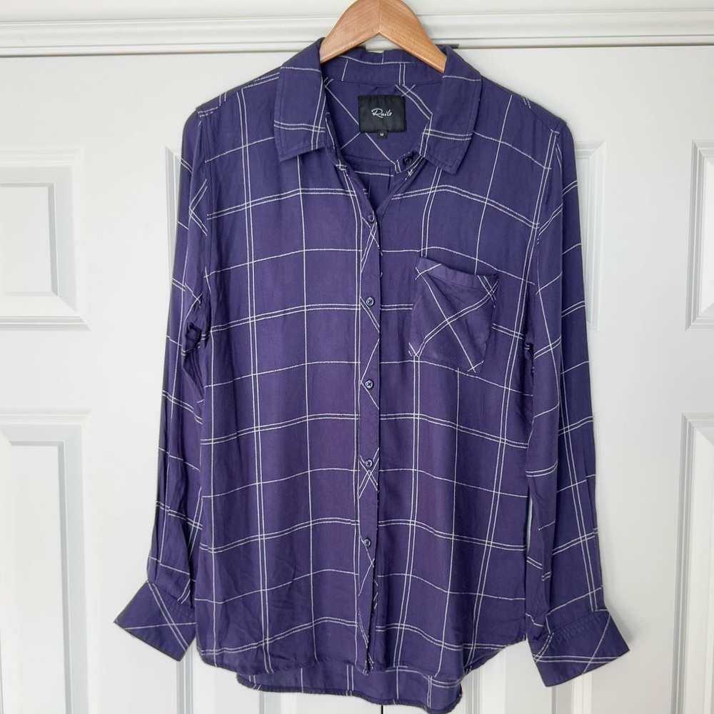 Rails Women's Plaid Collared Button Down Blouse H… - image 2